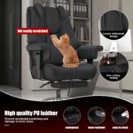 600lbs Huge and Tall Workplace Chair,Leather-based Govt Workplace Chair with F... - Image 4