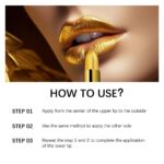 Gold Lipstick Velvet Nude Crimson Pink Lip Tint Non-Smudge Excessive Pigment No... - Image 6