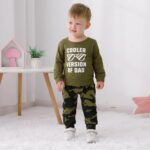 YALLET Child Toddler Boy Garments Fall Winter Outfit Lengthy Sleeve Sweatsh... - Image 5