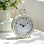 NIKKY HOME Desk Clock, Classic Desk Clock, Vintage White End Desk... - Image 3