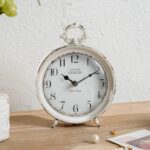 NIKKY HOME Desk Clock, Classic Desk Clock, Vintage White End Desk... - Image 5