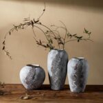 Rustic Distressed Giant Ceramic Vase, 8.6 inch Terracotta Pottery Tall... - Image 10