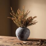 Rustic Distressed Giant Ceramic Vase, 8.6 inch Terracotta Pottery Tall... - Image 12