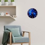 Blue Wall Clock for Dwelling Room Decor Kitchen Wall Clocks Battery Oper... - Image 3