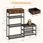 Shoe Rack Bench with Gentle Cushioned Seat, 5-Tier Shoe Storage Set up... - Image 3