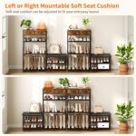 Shoe Rack Bench with Gentle Cushioned Seat, 5-Tier Shoe Storage Set up... - Image 7