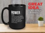 Bubble Hugs Rowing Espresso Mug 15oz Black - Rower Definition - Rower De... - Image 3