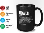 Bubble Hugs Rowing Espresso Mug 15oz Black - Rower Definition - Rower De... - Image 4