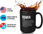 Bubble Hugs Rowing Espresso Mug 15oz Black - Rower Definition - Rower De... - Image 5