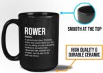 Bubble Hugs Rowing Espresso Mug 15oz Black - Rower Definition - Rower De... - Image 6