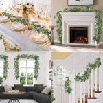 RECUTMS Synthetic Willow Leaves Vine Twigs 2Pcs 5.7Ft Faux Hanging Iv... - Image 5