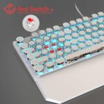 Typewriter Mechanical Gaming Keyboard and Mouse Combo, Retro Punk Roun... - Image 5