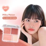 JUDYDOLL 2 In 1 Blush Highlighter Palette, Blush Cream & Glowy Blush, ... - Image 3