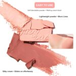 JUDYDOLL 2 In 1 Blush Highlighter Palette, Blush Cream & Glowy Blush, ... - Image 5