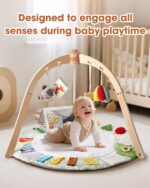 Wood Child Play Health club Mat – Anti - Slip Tummy Time & Exercise Mat, 5 De... - Image 3