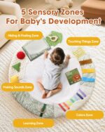 Wood Child Play Health club Mat – Anti - Slip Tummy Time & Exercise Mat, 5 De... - Image 4