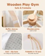 Wood Child Play Health club Mat – Anti - Slip Tummy Time & Exercise Mat, 5 De... - Image 5