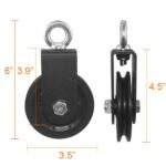 Cable Pulley - 3.54 In/90 mm 360 Diploma Rotation Traction Wheel, Stron... - Image 3