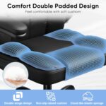 Govt Leather-based Workplace Chair, Laptop Chair with Thick Cushion & Lu... - Image 5