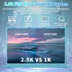 16" Blue Laptop computer 2.5K FHD IPS Display, Celeron N5095,12G RAM, 512GB SSD,... - Image 3