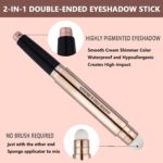 Rose Gold Eyeshadow Stick Make-up, Highlighter Matte Cream Eye Shadow P... - Image 4