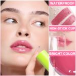 6 PCS Hydrating Lip Oil, Massive Brush Head Lip Glaze Shiny Clear Li... - Image 5