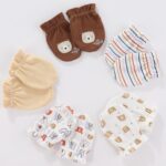 New child Child Boy Woman Caps Mittens Socks Set Cotton Child Necessities Ac... - Image 4
