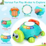 Musical Turtle Child Toys 6 to 12 Months, Toddler Mild up Music Toys Tu... - Image 4