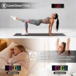 16.5" Giant LED Wall Clock with Bluetooth Sync, Evening Gentle, DST, 2 Al... - Image 6