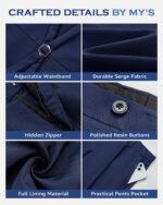 MY'S Males's 2-Piece Go well with, Vest Pants Set for Males, Informal Waistcoat with... - Image 4