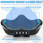 Noseless Outsized Bike Seat for Males Ladies Consolation, Further Broad Padded ... - Image 4