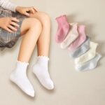 6 Pairs Toddler Ruffle Socks for Women Child Grip Socks Non Slip Socks ... - Image 6