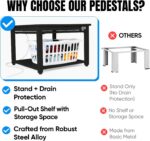 Washer and Dryer Pedestals with Pullout-Shelf - 29" W, 18" H, Black St... - Image 5