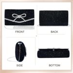 Night Bag Clutch Purses for Ladies,Sparkly Bow Purses Crossbody Bag... - Image 3