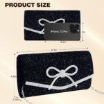 Night Bag Clutch Purses for Ladies,Sparkly Bow Purses Crossbody Bag... - Image 5