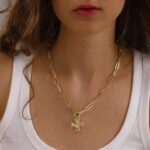 Chunky Cross Necklace for Girls Fashionable Gold Silver Layered Assertion C... - Image 4