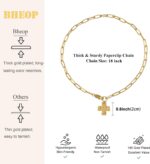 Chunky Cross Necklace for Girls Fashionable Gold Silver Layered Assertion C... - Image 6