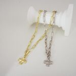 Chunky Cross Necklace for Girls Fashionable Gold Silver Layered Assertion C... - Image 8