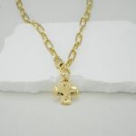 Chunky Cross Necklace for Girls Fashionable Gold Silver Layered Assertion C... - Image 9