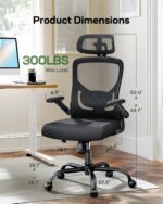 Marsail Ergonomic Mesh Workplace Chair Excessive Again Desk Chair Adjustable Lu... - Image 3