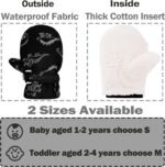 YMYDYFC Toddler Mittens 2 Pack Child Waterproof Gloves Toddler Snow Glo... - Image 5