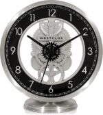 Westclox Analog 6.5" Steel Gear Quartz Correct Desk Clock with Quiet... - Image 3