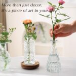Glass Bud Vase Set of 20 - Small Vases for Flowers in Bulk - Assorted ... - Image 3