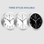 HITO 10 Inch Silent Wall Clock Battery Operated Non Ticking Glass Cove... - Image 3