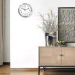 HITO 10 Inch Silent Wall Clock Battery Operated Non Ticking Glass Cove... - Image 7