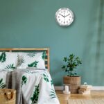 HITO 10 Inch Silent Wall Clock Battery Operated Non Ticking Glass Cove... - Image 8