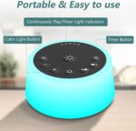 Shade Noise Sound Machines with 10 Colours Night time Mild 25 Soothing Soun... - Image 4