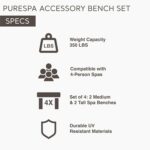 Intex Set of 4 PureSpa Benches, 2 Medium and a couple of Tall Bench Equipment ... - Image 5