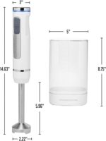 OVENTE Cordless Immersion Hand Blender, Rechargeable Handheld Moveable... - Image 3