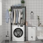 Xiofio Washer and Dryer Storage Shelf,Garments Drying Rack,2 Tier Adjus... - Image 3